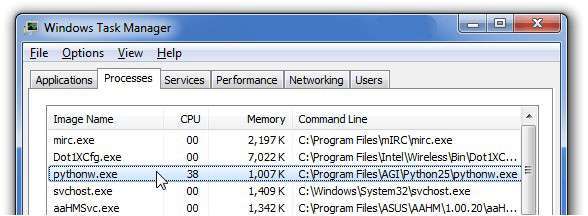 Pythonw.exe що за процес і як з ним боротися?