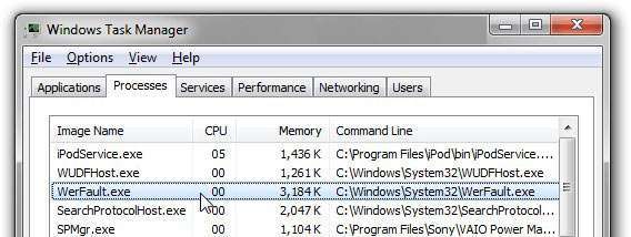 Виправляємо помилку Werfault.exe